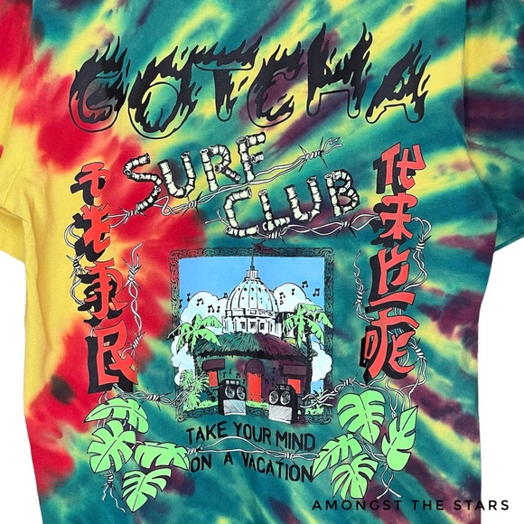 GOTCHA Paradise Hills Surf Club Green Tie Dye T-Shirt - Picture 10 of 10